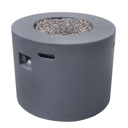 Round Iron Fire Pit With 40,000 Btu Noble House