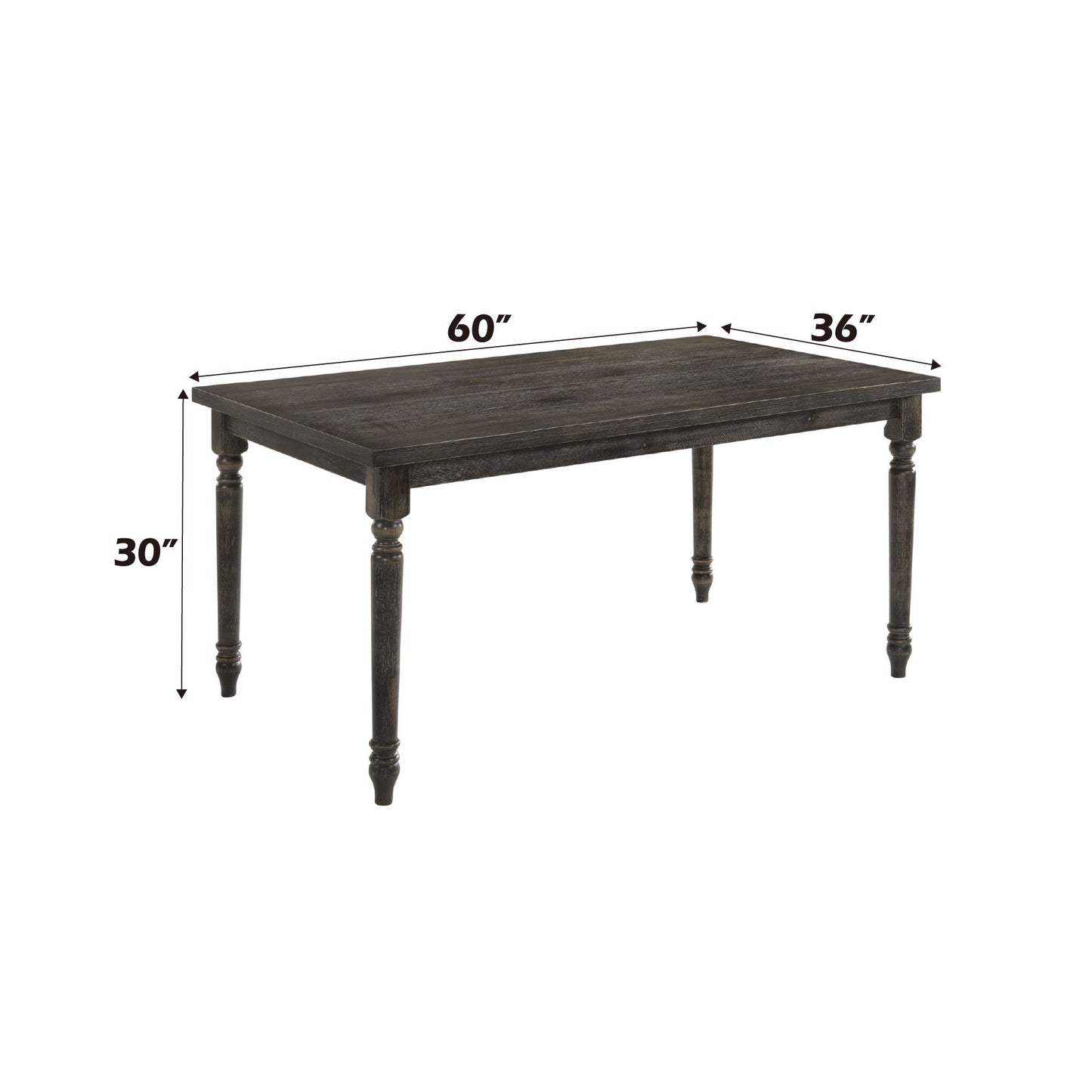 Claudia II - Weathered Dining Table - Gray Acme