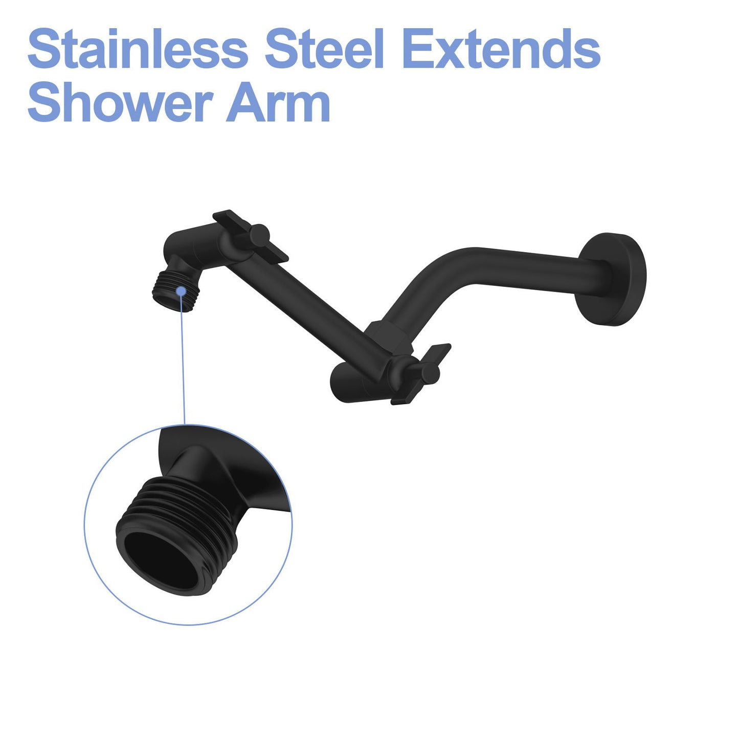 Sleek Design Stainless Steel Shower Arm Extension Daily Nest