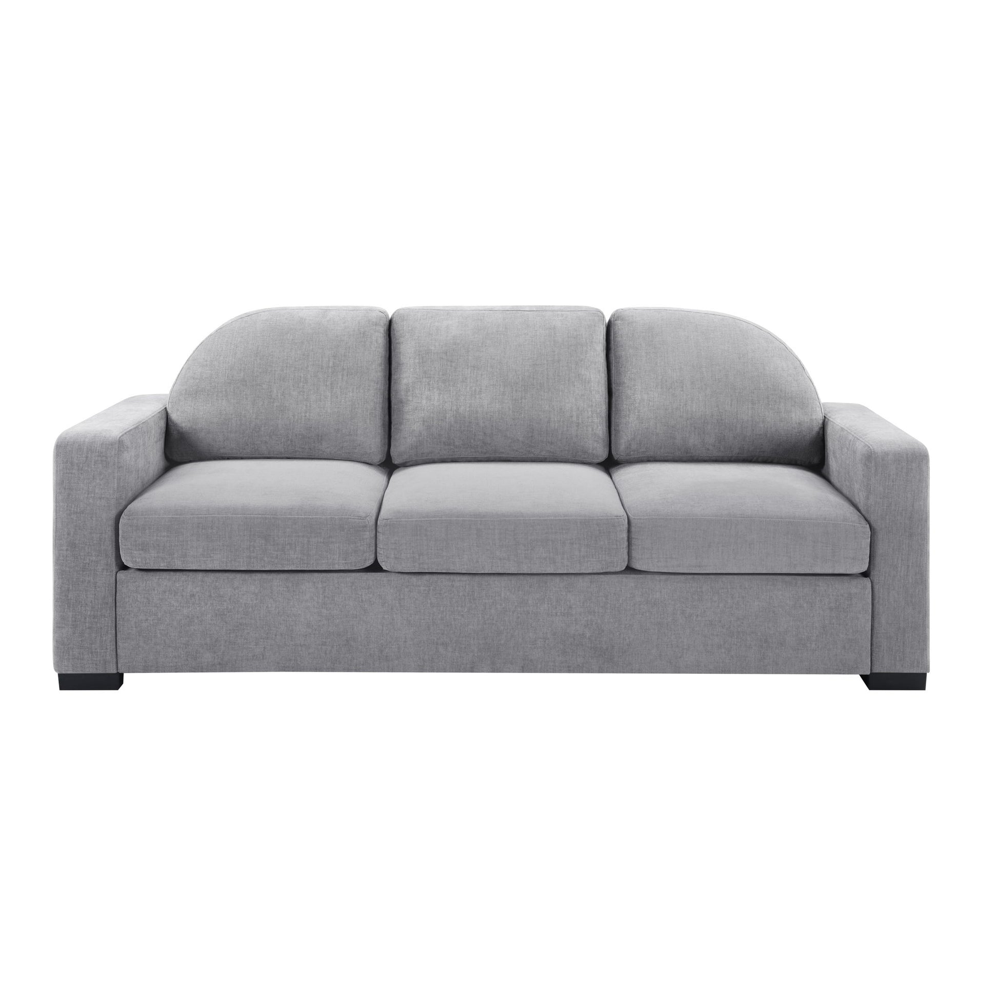 Modern 3 Seater Sofa With Curved Backrest Noble House