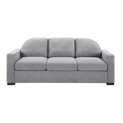 Modern 3 Seater Sofa With Curved Backrest Noble House