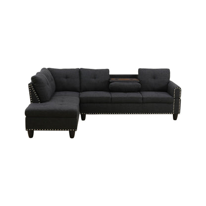 L - Shaped Sectional Sofa With Movable Left Chaise Home Essentials