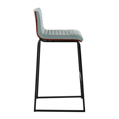 Mason Mara - Contemporary, Fixed Height Barstool (Set of 2) Lumi Source
