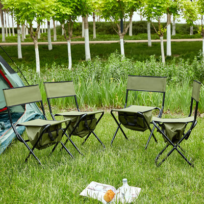 Folding Outdoor Chairs With Storage Bag, Portable Chair For Indoor, Outdoor Camping, Picnics And Fishing Home Essentials