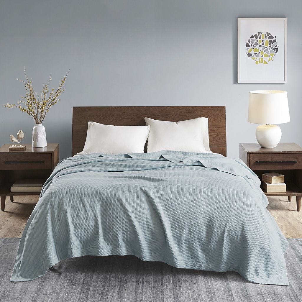 Full Egyptian Blanket - Light Blue Madison Park