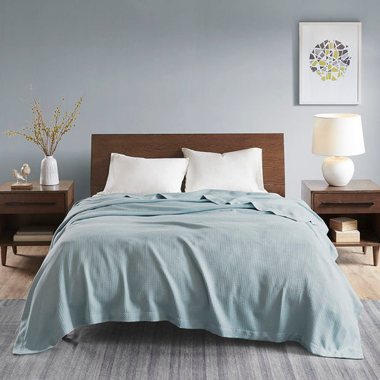 Full Egyptian Blanket - Light Blue Madison Park