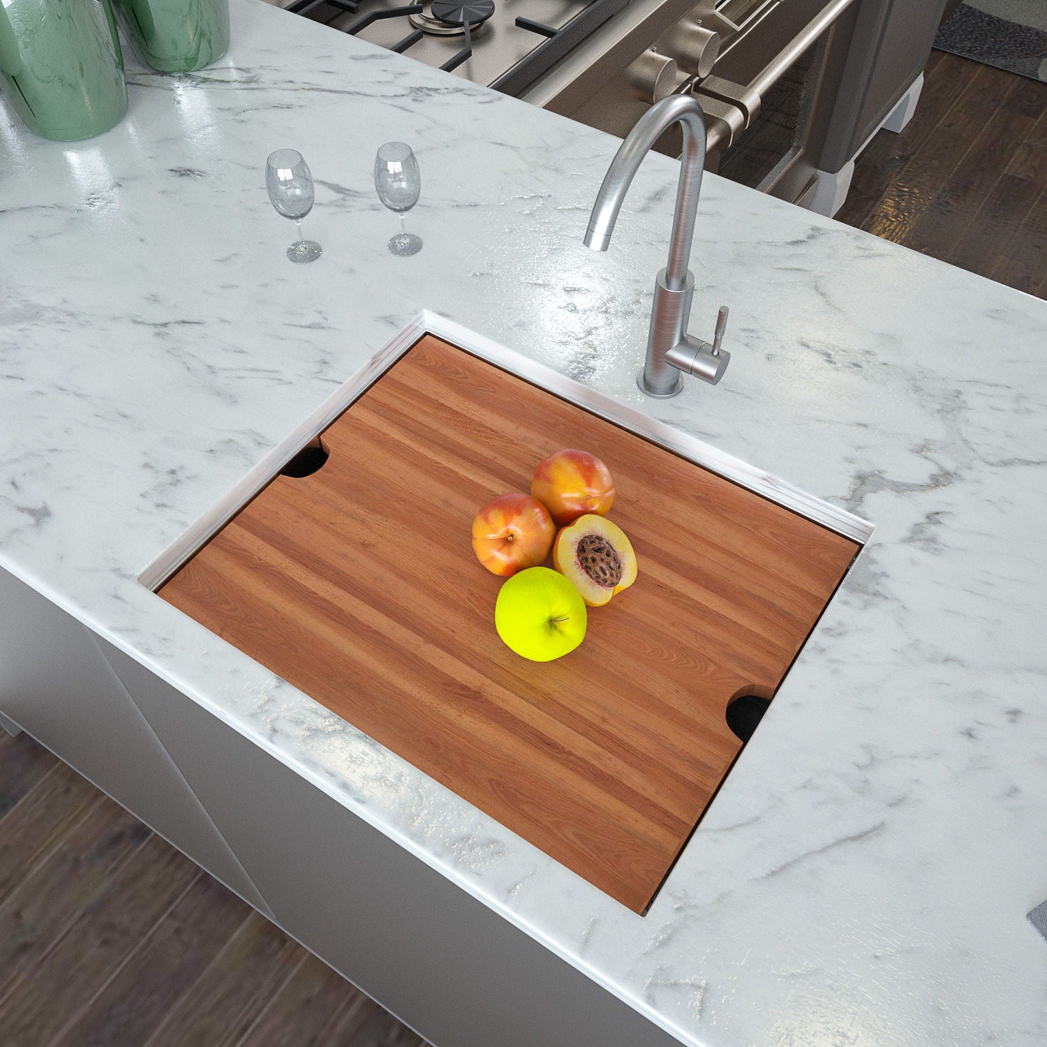 Laundry Workstation Undermount Utility Sink, Deep Single Bowl Daily Nest
