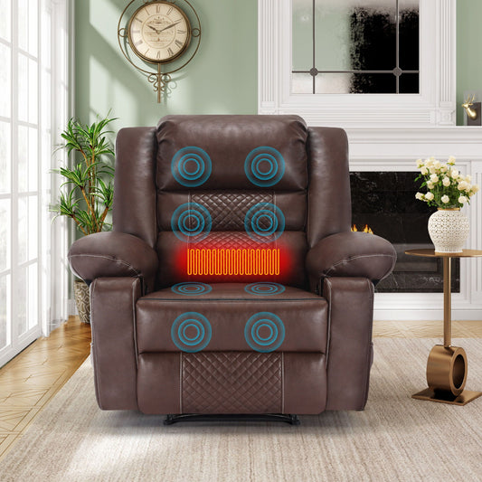 Breathable Leather Massage Recliner Manual Chair Home Essentials