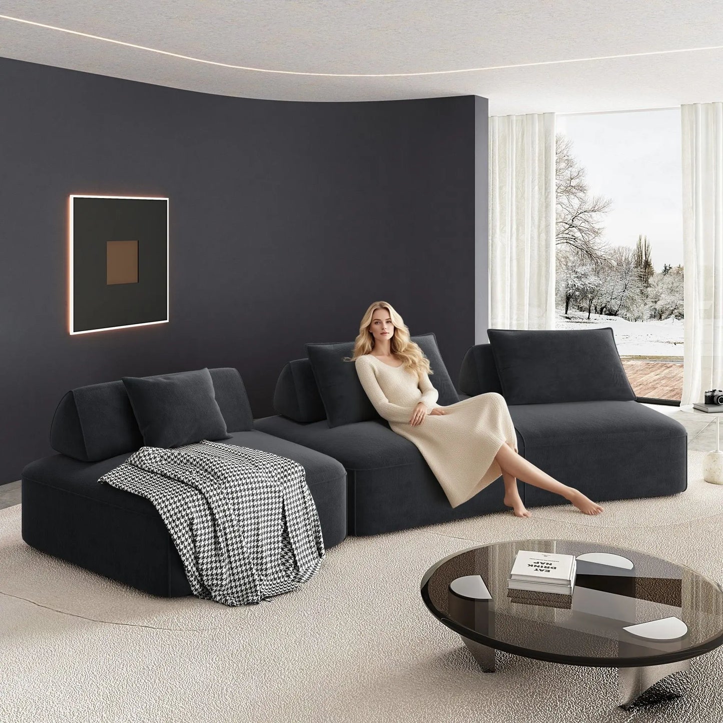 Modern Luxury Oversized Modular Sectional Sofa Set Home Essentials