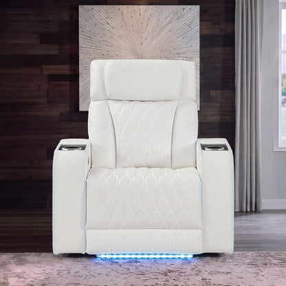 Electra - Power Recliner With Power Headrest, Massage, LED Lighting And USB Control Matrix Furniture Group