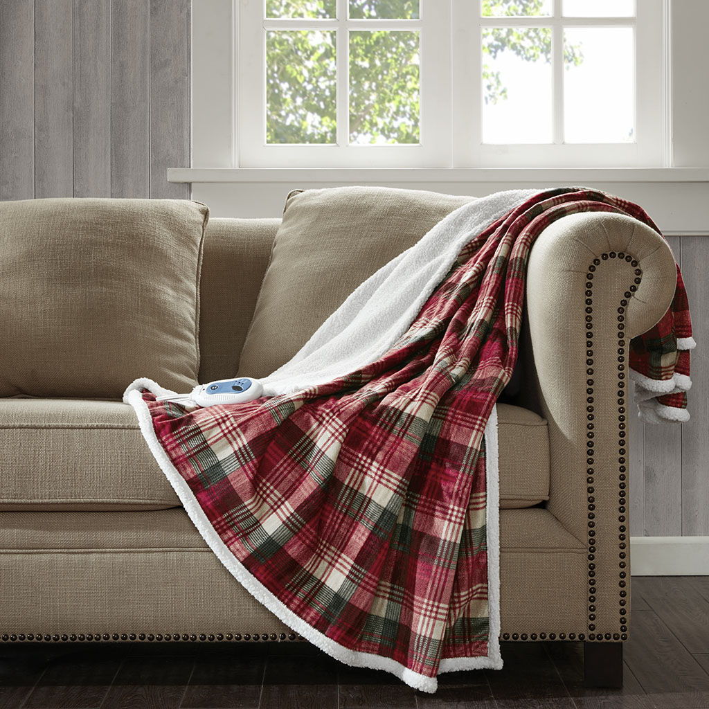 Tasha - Oversized Heated Throw - Red