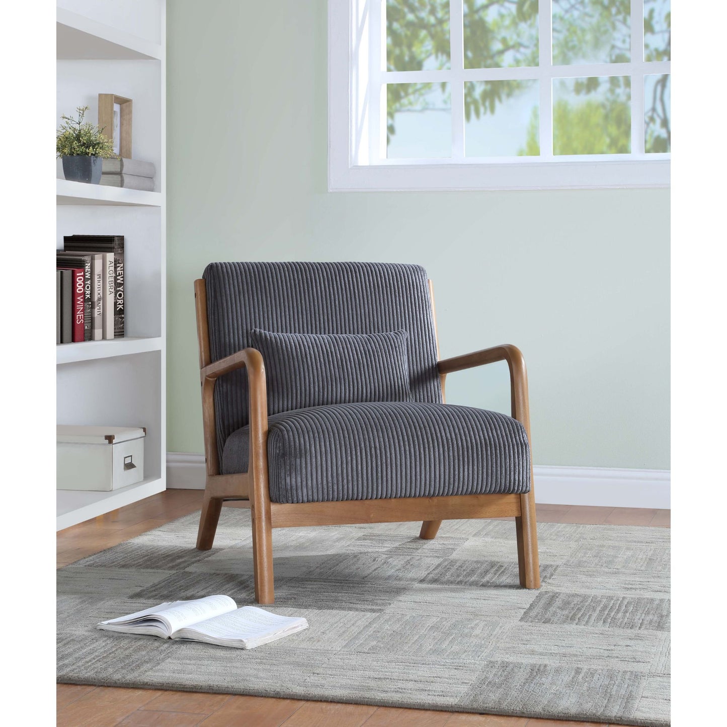 Upholstered Armchair With Back Support Pillow Home Essentials