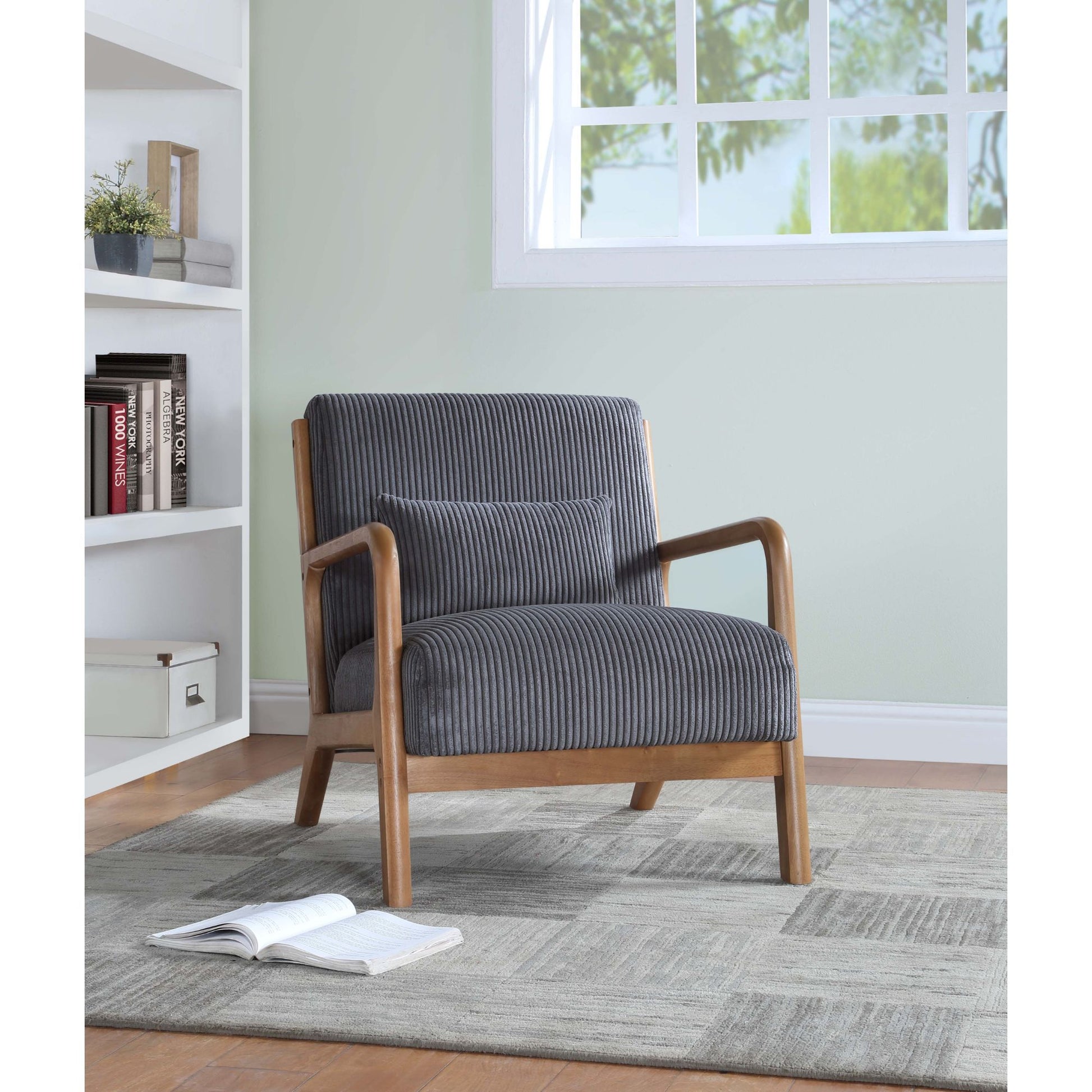 Upholstered Armchair With Back Support Pillow Home Essentials