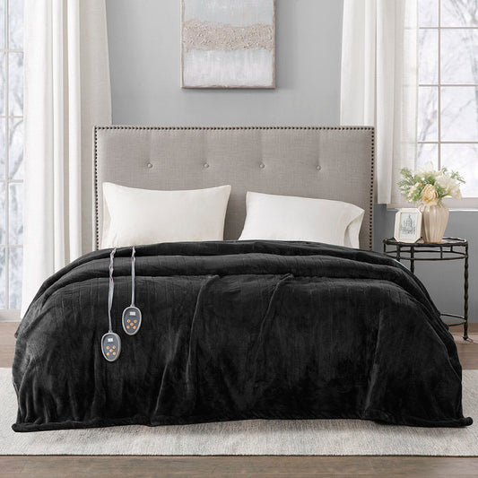 Heated Plush - Twin Blanket - Black