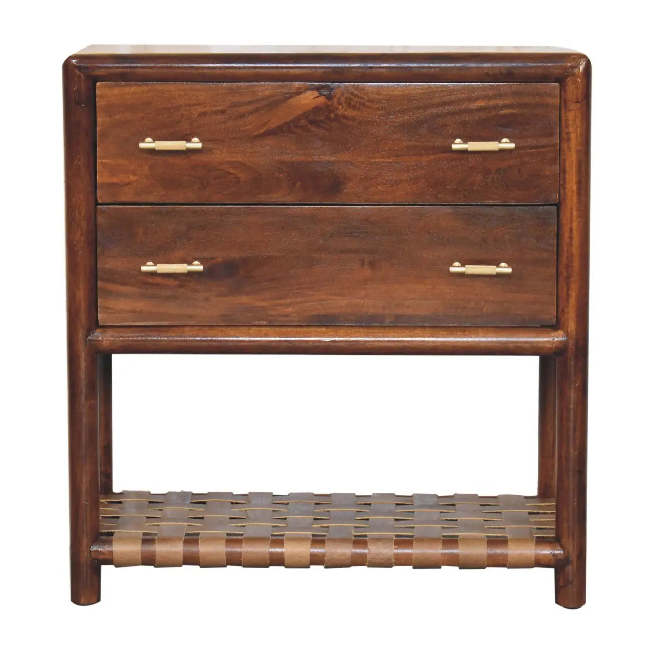 Regency - Woven 2 Drawer Nightstand - Brown Artisan Furniture