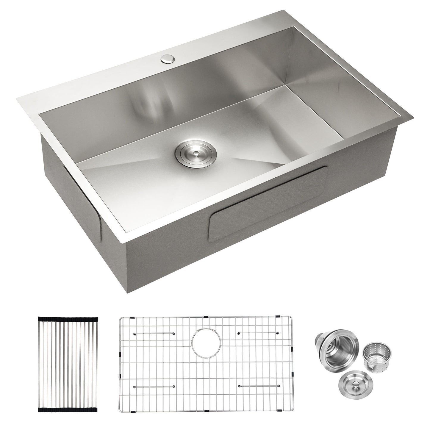 Stainless Steel Drop In Kitchen Sink, Topmount Daily Nest