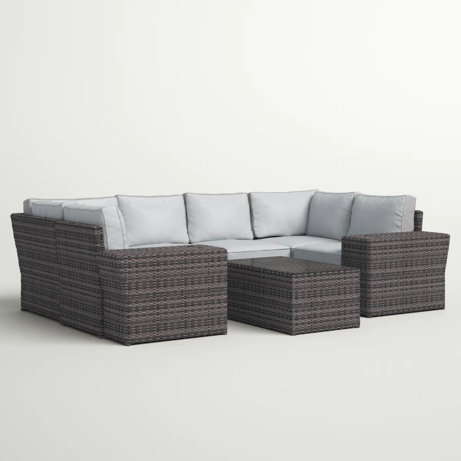 Stylish Wicker Patio Set Table LSI Patio Furniture