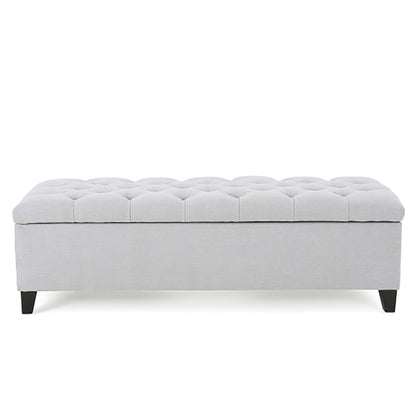 Glouster - Storage Ottoman - Light Gray Noble House
