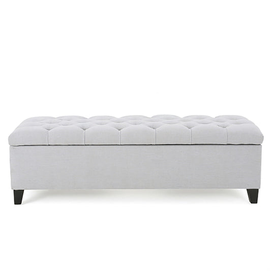 Glouster - Storage Ottoman - Light Gray Noble House