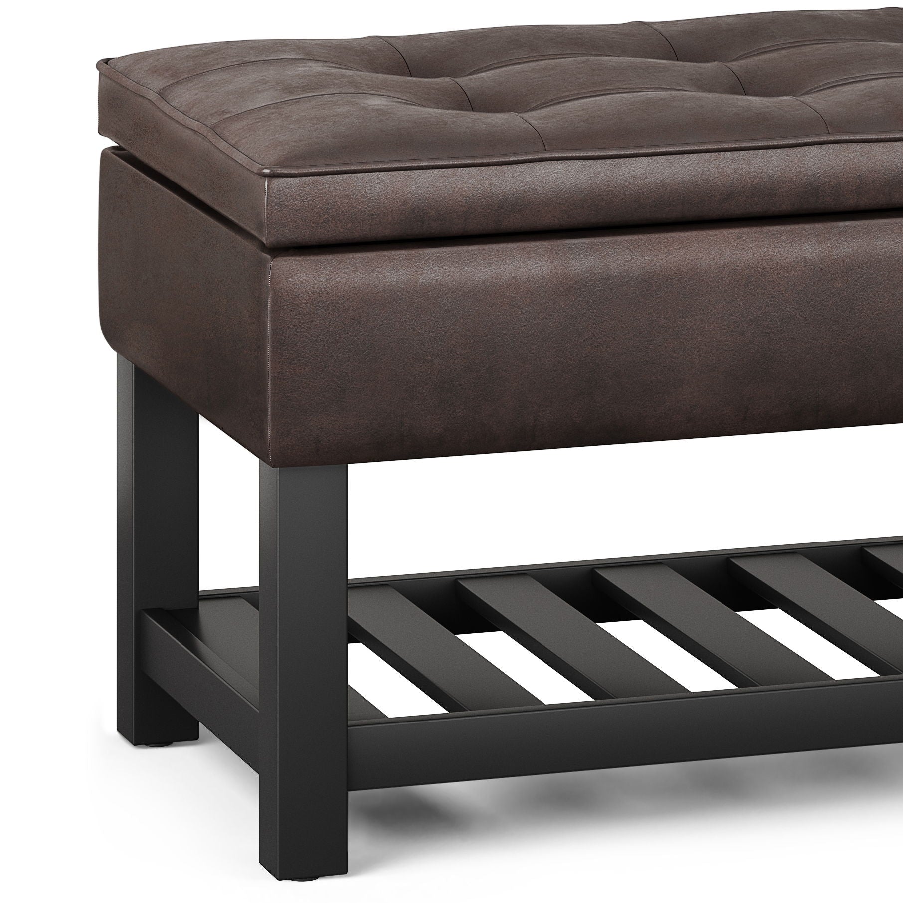 Cosmopolitan - Storage Ottoman Bench With Open Bottom Simpli-Home