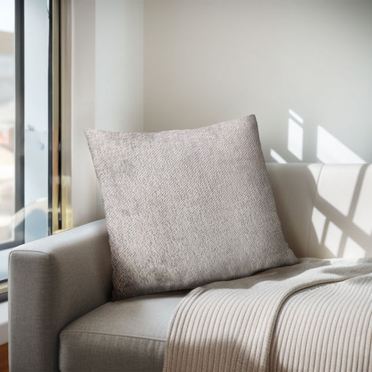 Ava - Solid Square Pillow - Light Gray Chapel Hill