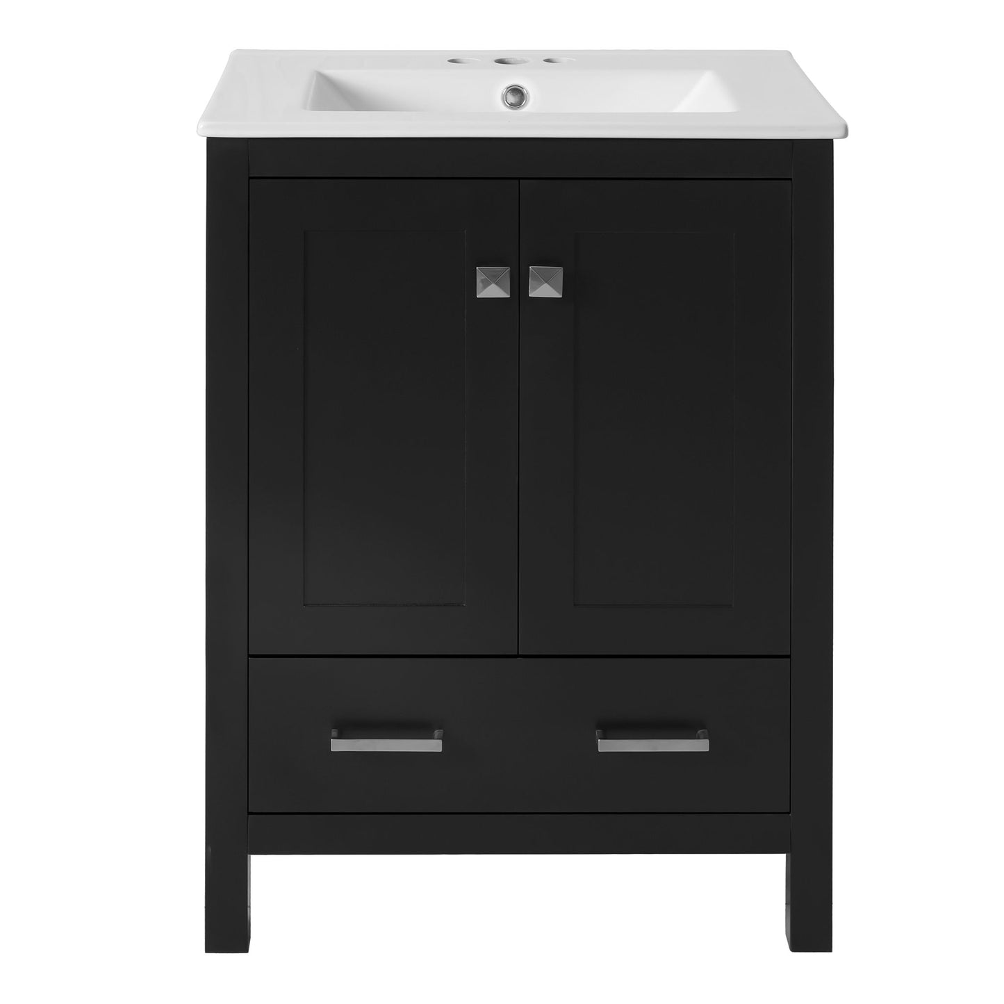 Bathroom Vanity With Integrated Undermount Ceramic Sink, 2 Doors And 1 Drawer, Soft Close Hinges Hearth and Haven