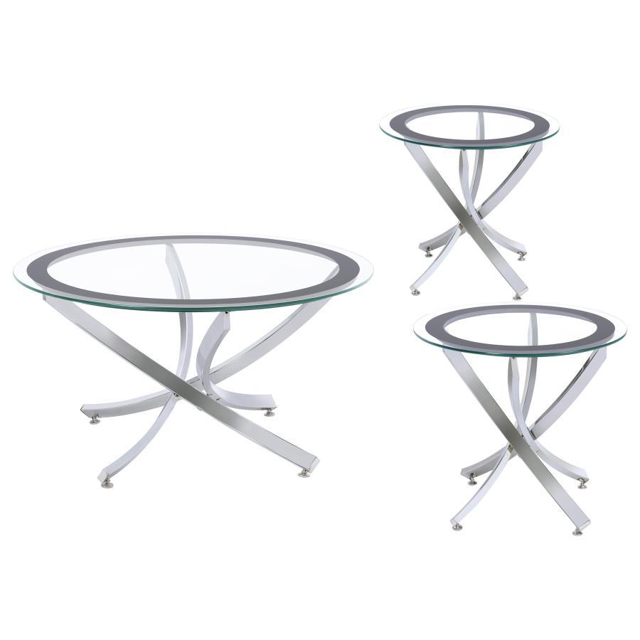 Brooke - Round Coffee Table Set Coaster Fine Furniture