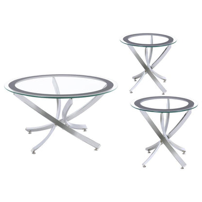 Brooke - Round Coffee Table Set Coaster Fine Furniture