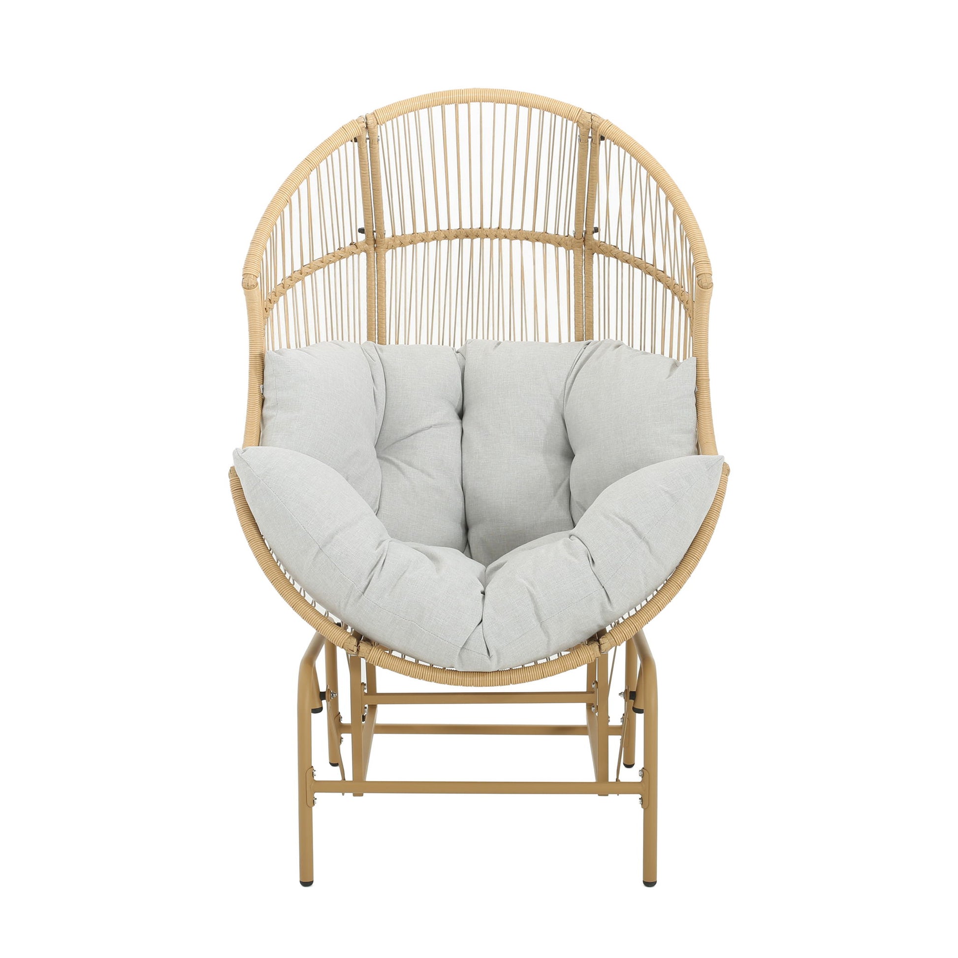 Palos - Outdoor Wicker Glider Chair Noble House