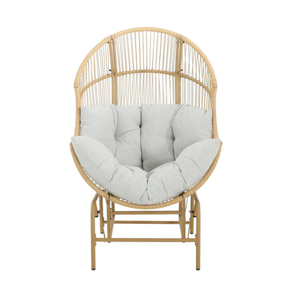 Palos - Outdoor Wicker Glider Chair Noble House