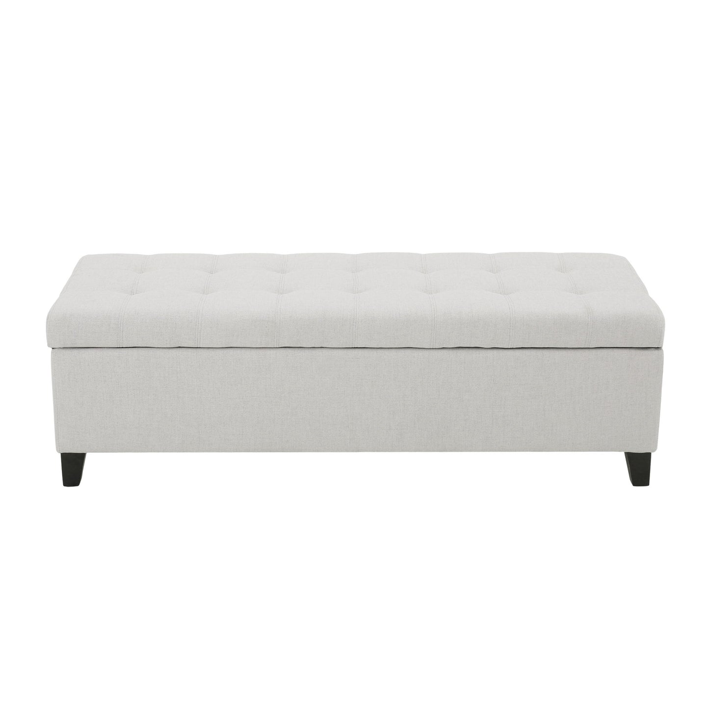 Upholstered Storage Ottoman Bench, Foot Rest For Bedroom Noble House