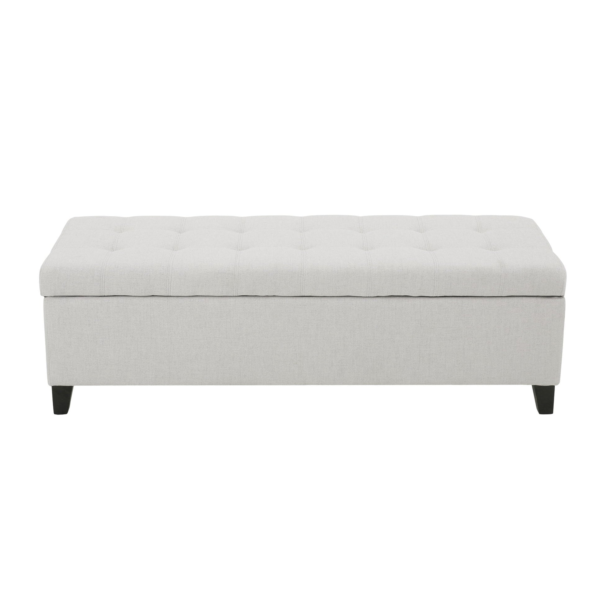 Upholstered Storage Ottoman Bench, Foot Rest For Bedroom Noble House
