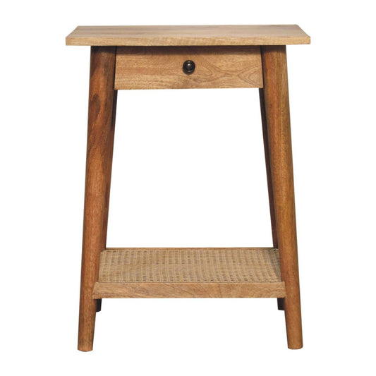 Woven End Table - Brown Artisan Furniture