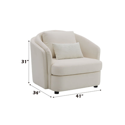 Mariko - Linen 3 Pieces Living Room Set - Beige Acme