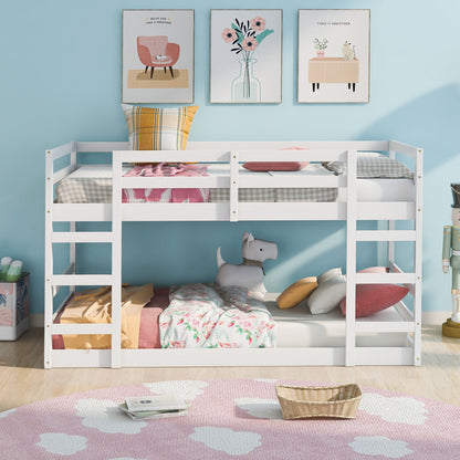 Twin Over Twin Bunk Bed With Ladder