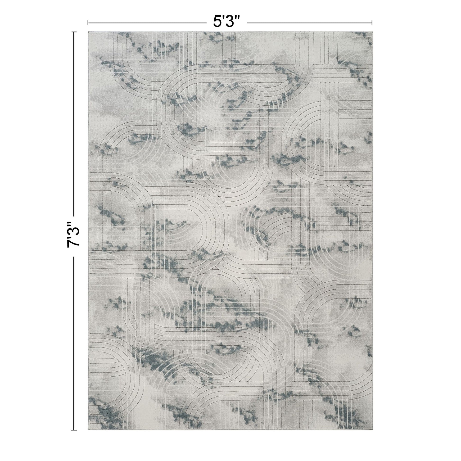 Geometrix - Area Rug With Geometric 3D Effect Icona Home Decor