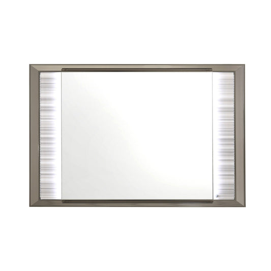 Star - Mirror With Built In LED And Frame - White Global Furniture USA