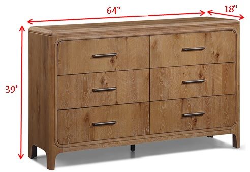 Westcott - Dresser And Mirror - Cerused Natural Crown Mark