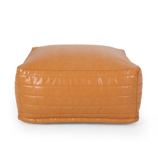 Bambo - Rectangle Pouf Ottoman Floor Cushion - Caramel Home Essentials