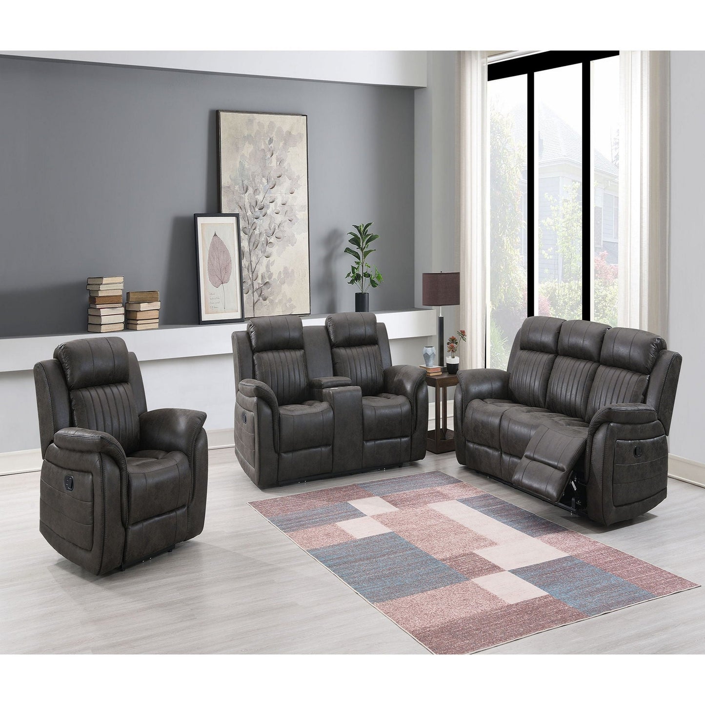 Steban - Glider Recliner - Gray Global Furniture USA