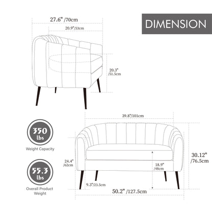 Mini Loveseat, 2 Seater Sofa Home Essentials