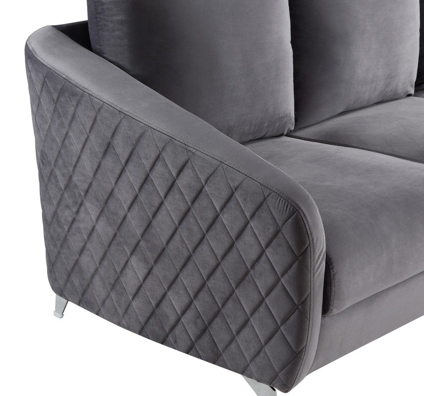 Sofia - Velvet Modern Chic Loveseat Couch Lilola Home