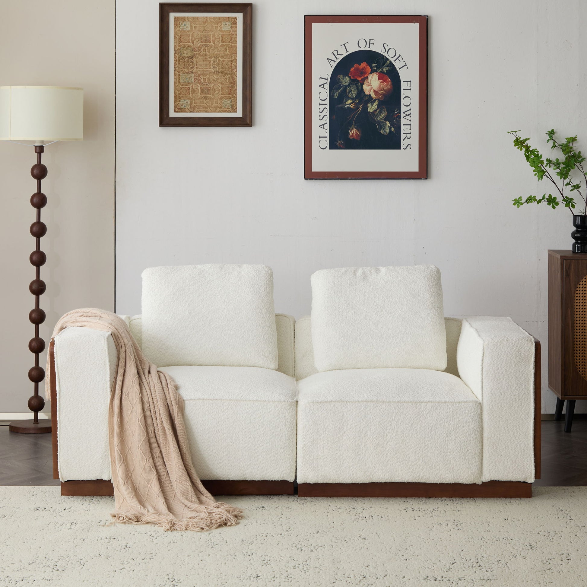 Chita - Modular Sectional Sofa 2 Seater With Larger Seats - Beige Noble House