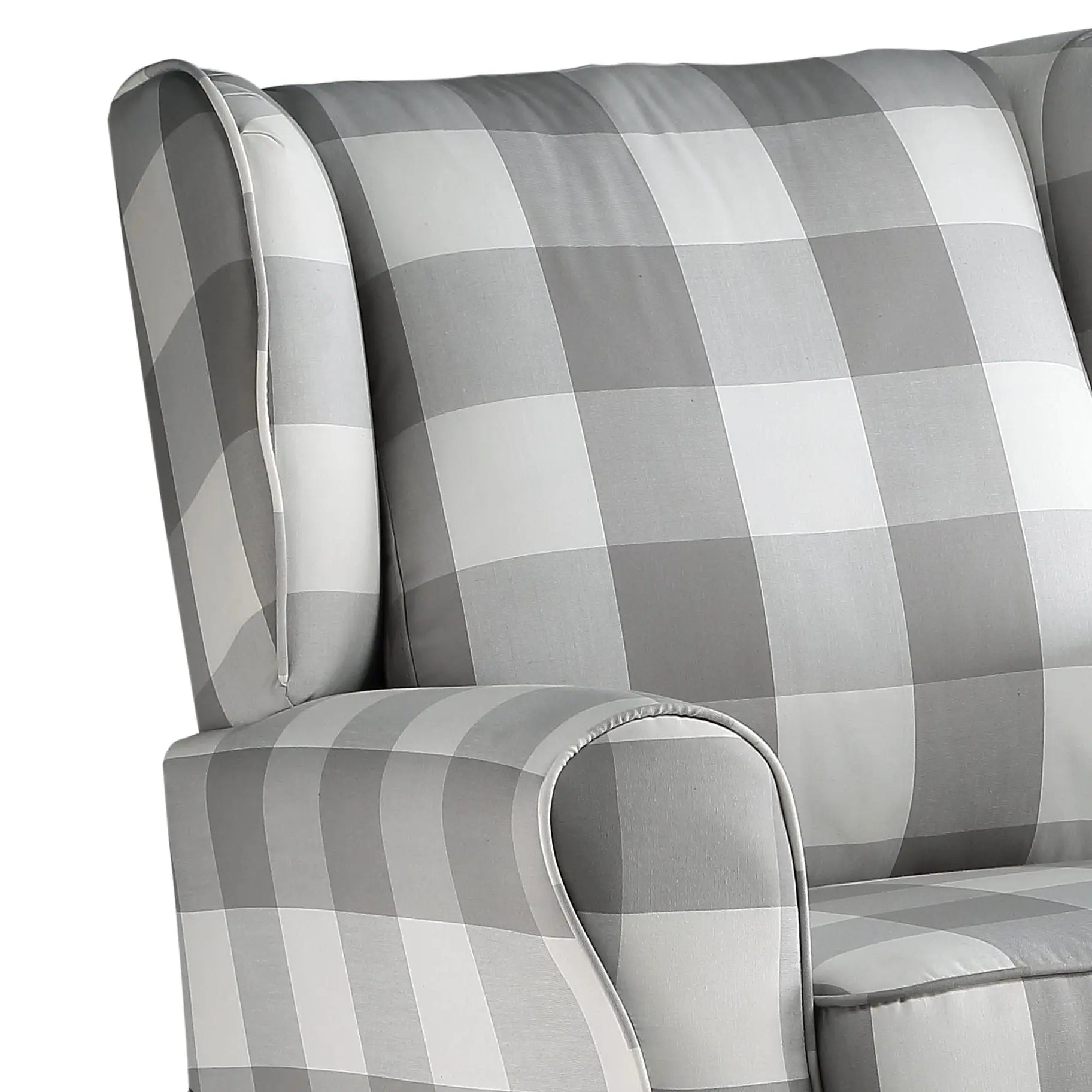 Patli - Glider Chair With Swivel - Gray / White Acme
