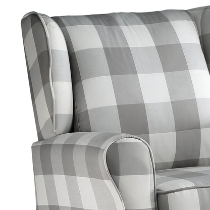 Patli - Glider Chair With Swivel - Gray / White Acme
