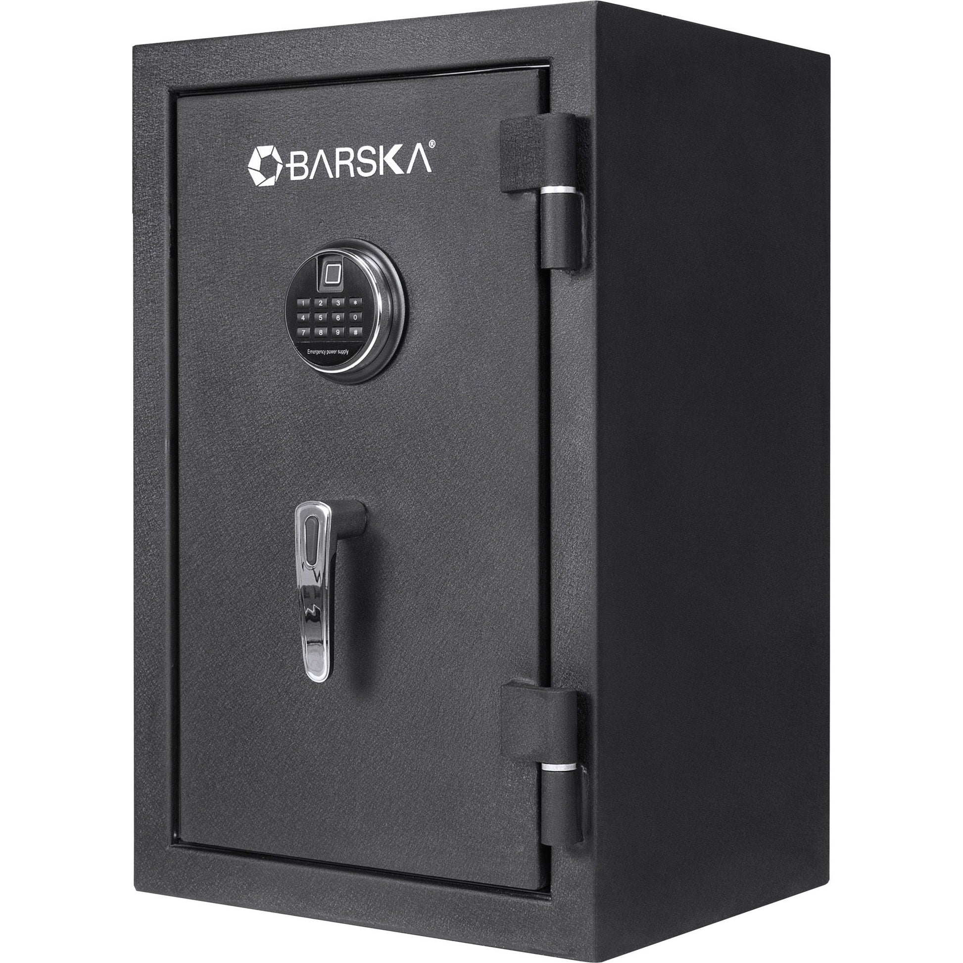 2.02 Cubic Ft Biometric Keypad Fire Resistant Safe - Black Daily Nest
