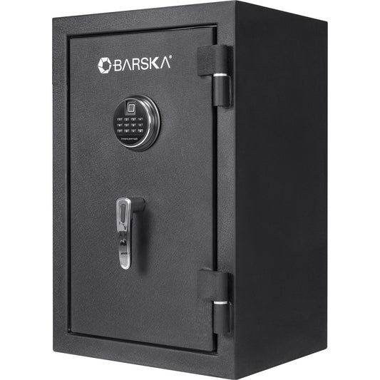 2.02 Cubic Ft Biometric Keypad Fire Resistant Safe - Black Daily Nest
