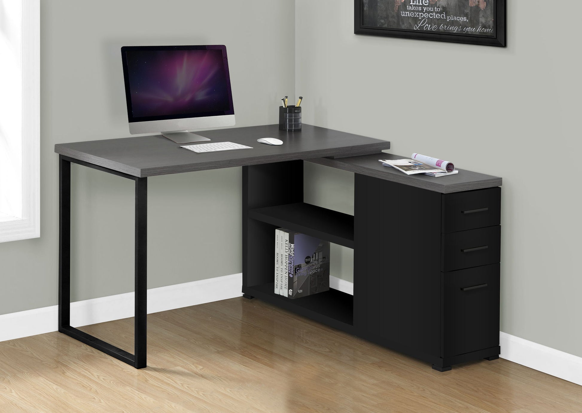 Computer Desk, Home Office, Corner, Left, Right Set - Up, Storage Drawers, L Shape, Laptop, And Contemporary & Modern 8th Street