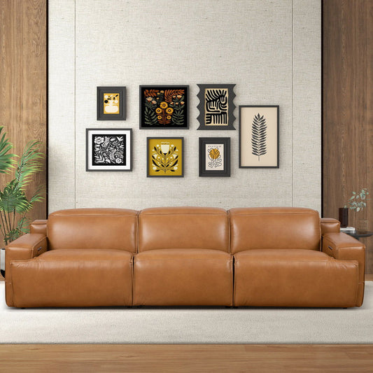 Urbana - Triple Power Recliner Sofa - Tan Ashcroft Furniture