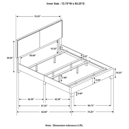 Boyd - Upholstered Panel Bed CoasterEveryday